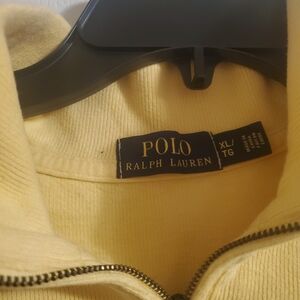 Polo Ralph Lauren Yellow Zip Up Sweater